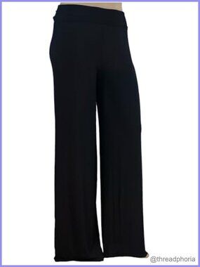 Plus Size Palazzo Pants Wide Leg Pull On Dress Pants 95% Modal 5% Spandex